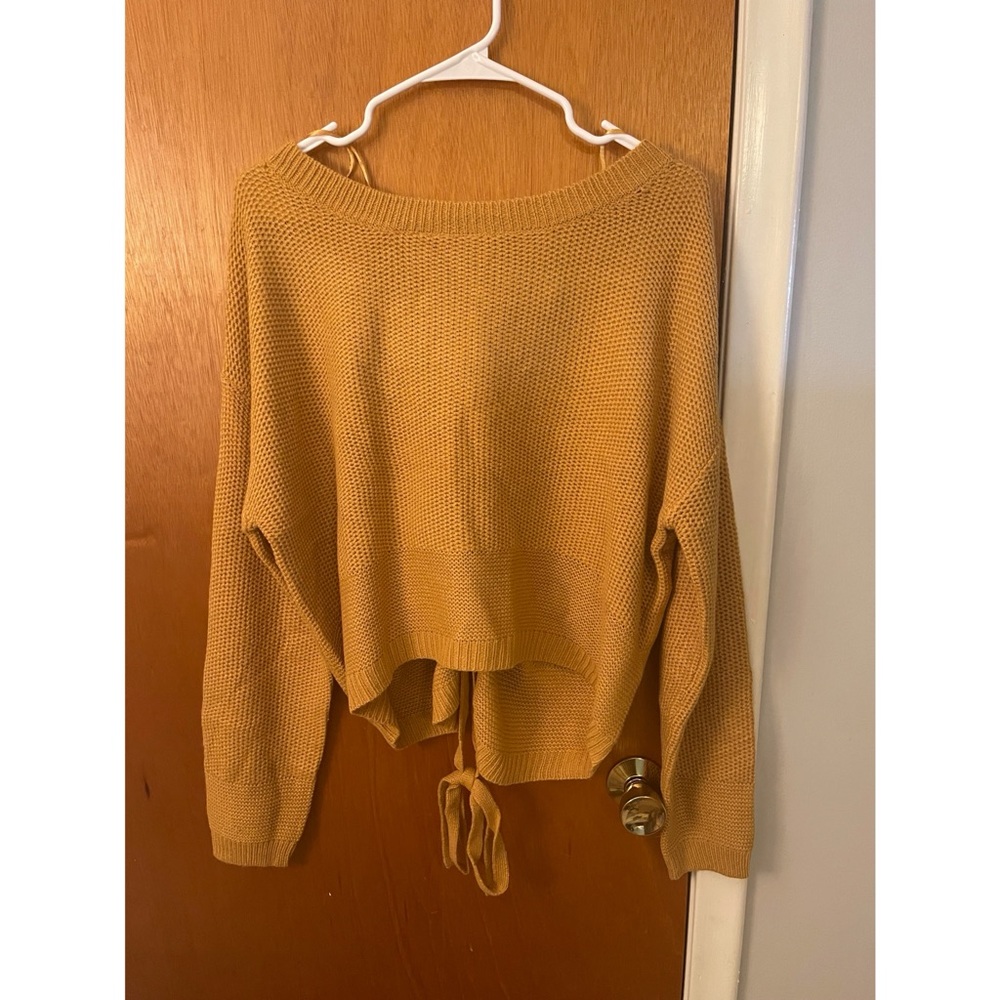 Mustard semi crop sweater